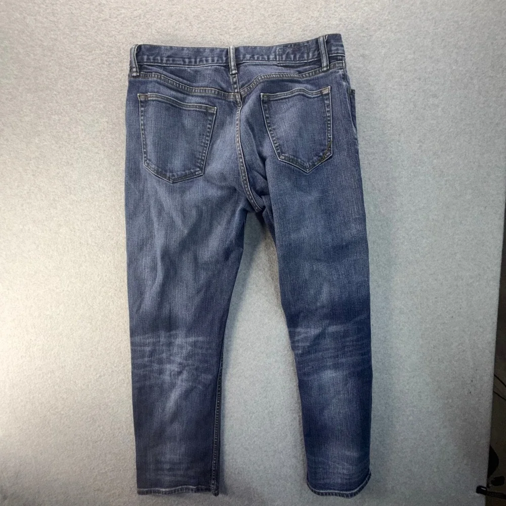 Banana Republic Straight Leg Jeans Mens 33x30 Medium Wash Blue Stretch Denim